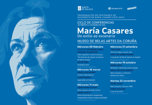 O ciclo de conferencias da Xunta sobre María Casares contará este mércores con María Lopo e Borja Ortiz, especialistas na vida e obra da artista